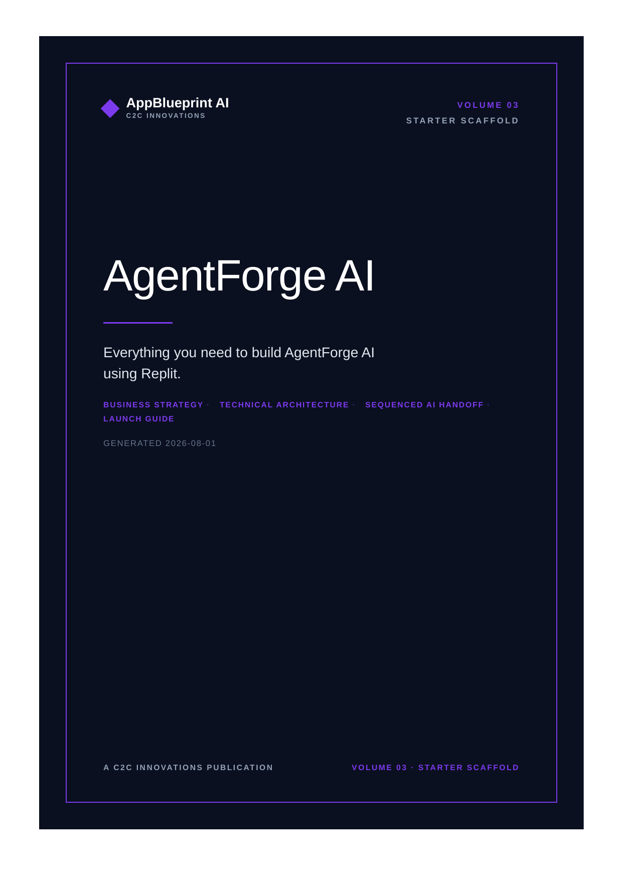 Starter Scaffold cover from a sample AppBlueprint AI package
